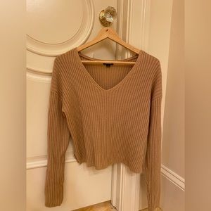 Wild Fable Tan Ribbed Sweater
